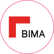 Logo for BIMA, an organisation on-IDLE is a member of