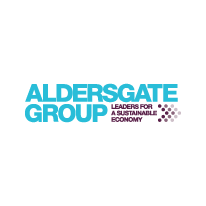 Logo of the Aldersgate Group, branding by on-IDLE.