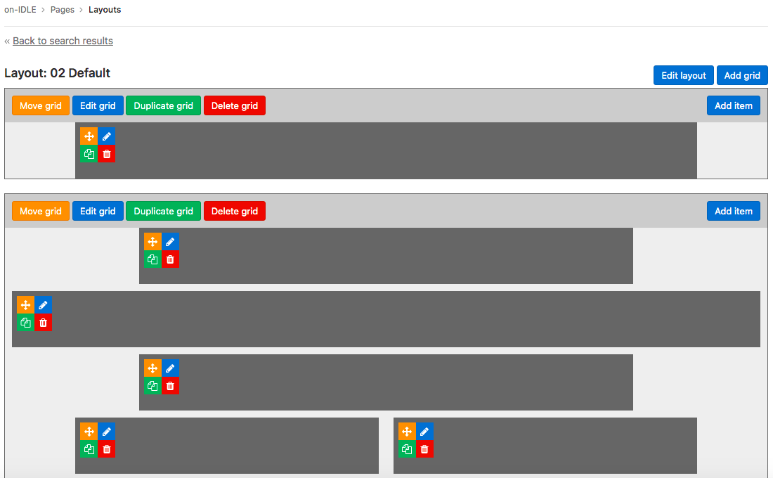 Screenshot of oicore Layout module